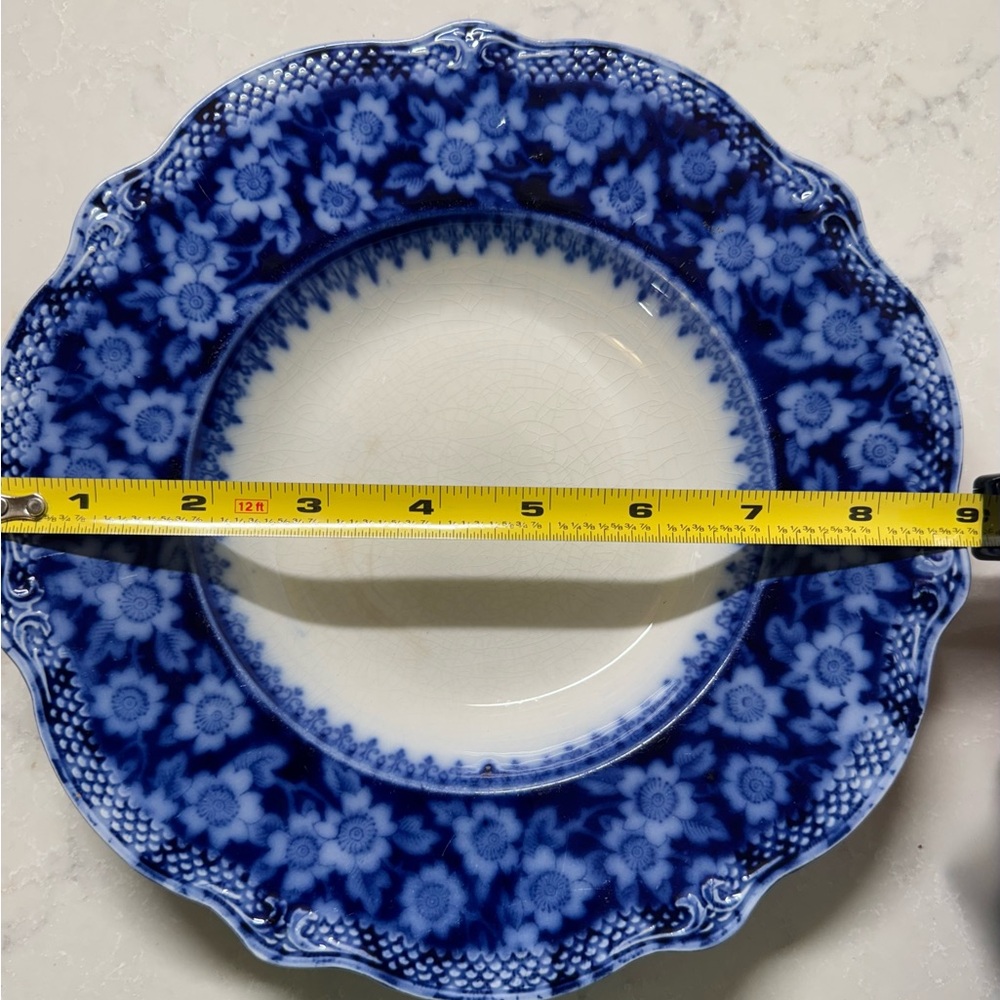 Vintage 9” Grace (Flow Blue) Luncheon Plate By Grindley - Picture 7 of 7